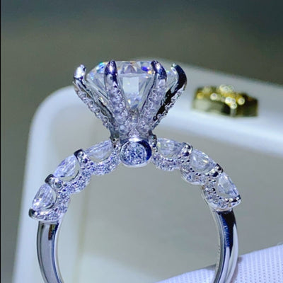 3 Carat Moissanite 925 Sterling Silver Ring for Elegance