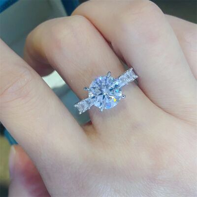 3 Carat Moissanite Sterling Silver Ring 925 For Elegant Sophistication And Timeless Style