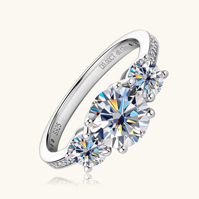 3 Carat Moissanite 925 Sterling Silver Ring for Elegance