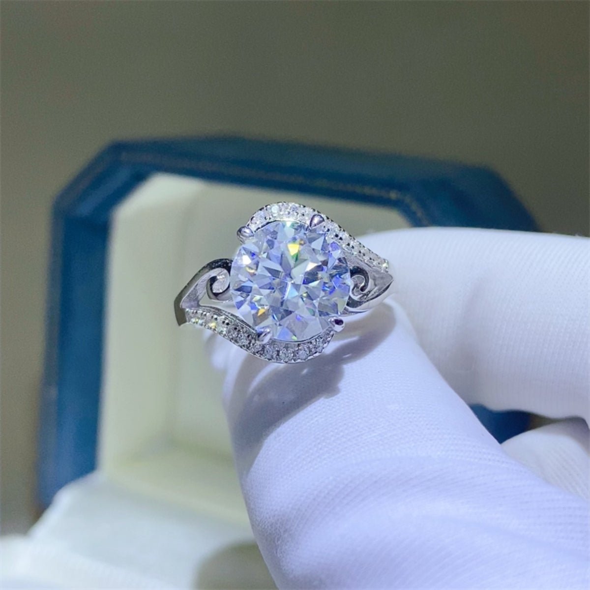 3 Carat Moissanite 925 Sterling Silver Ring for Elegance