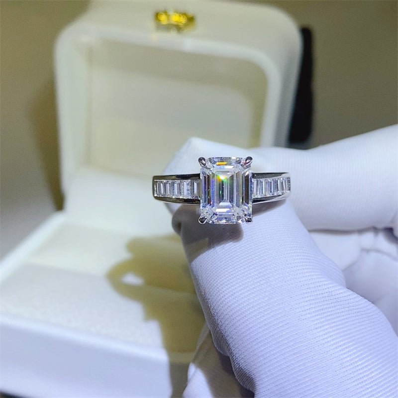 3 Carat Moissanite 925 Sterling Silver Ring for Elegance