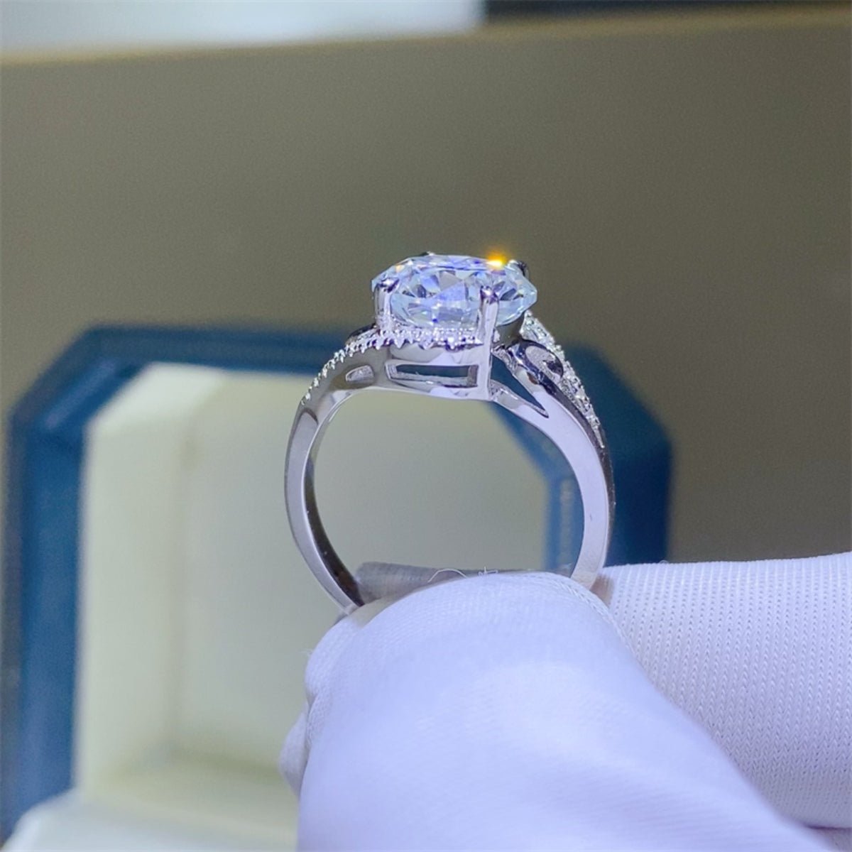 3 Carat Moissanite 925 Sterling Silver Ring for Elegance