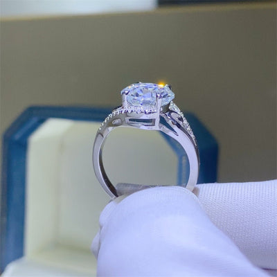 3 Carat Moissanite 925 Sterling Silver Ring for Elegance