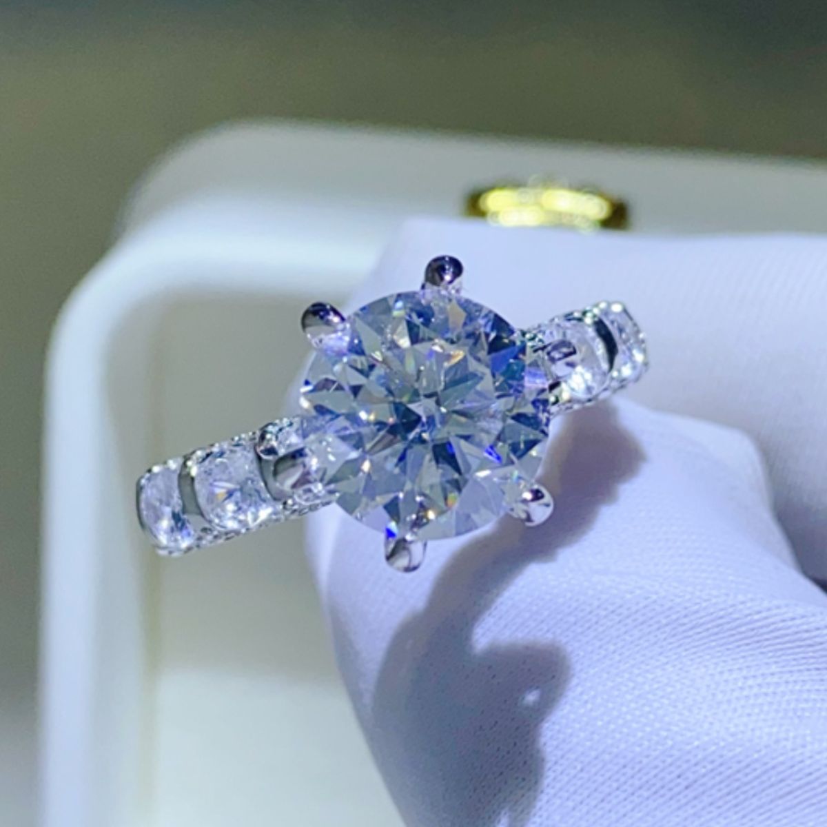 3 Carat Moissanite 925 Sterling Silver Ring for Elegance