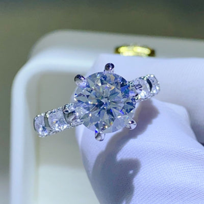 3 Carat Moissanite 925 Sterling Silver Ring for Elegance