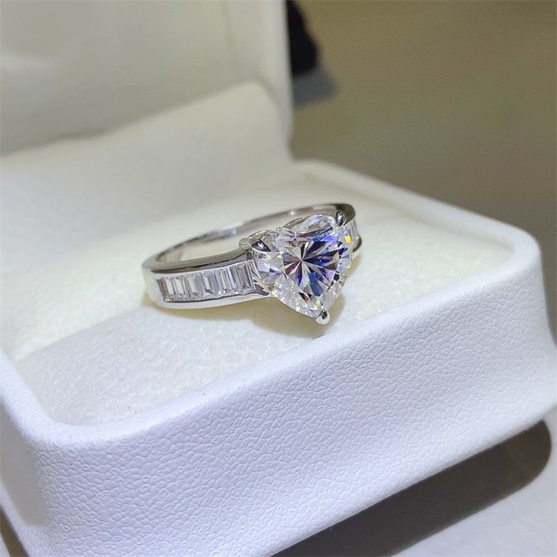 3 Carat Moissanite 925 Sterling Silver Ring for Elegance