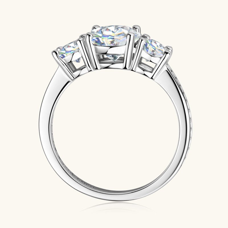 3 Carat Moissanite 925 Sterling Silver Ring for Elegance