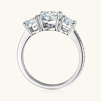 3 Carat Moissanite 925 Sterling Silver Ring for Elegance