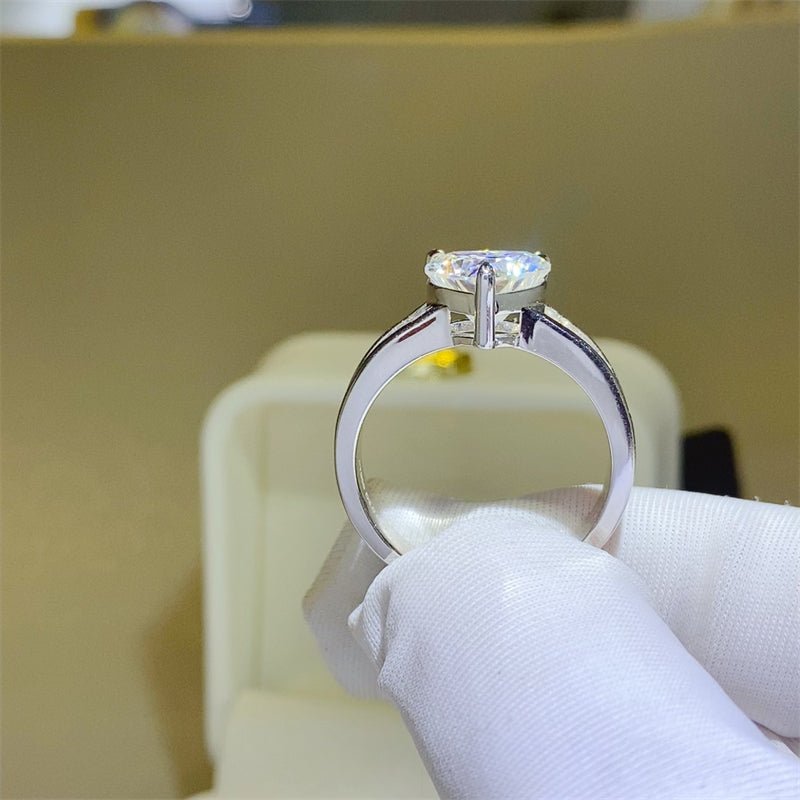 3 Carat Moissanite 925 Sterling Silver Ring for Elegance