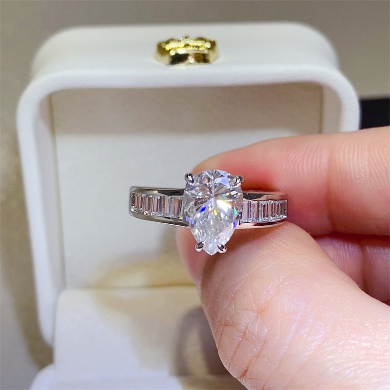 3 Carat Moissanite 925 Sterling Silver Ring For Elegance