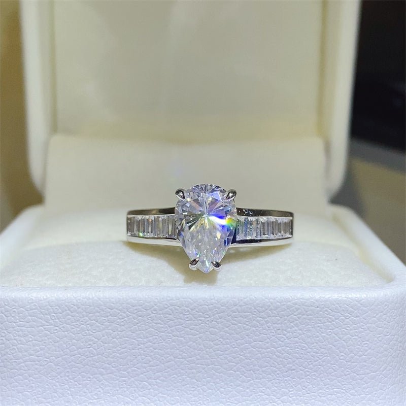 3 Carat Moissanite 925 Sterling Silver Ring For Elegance