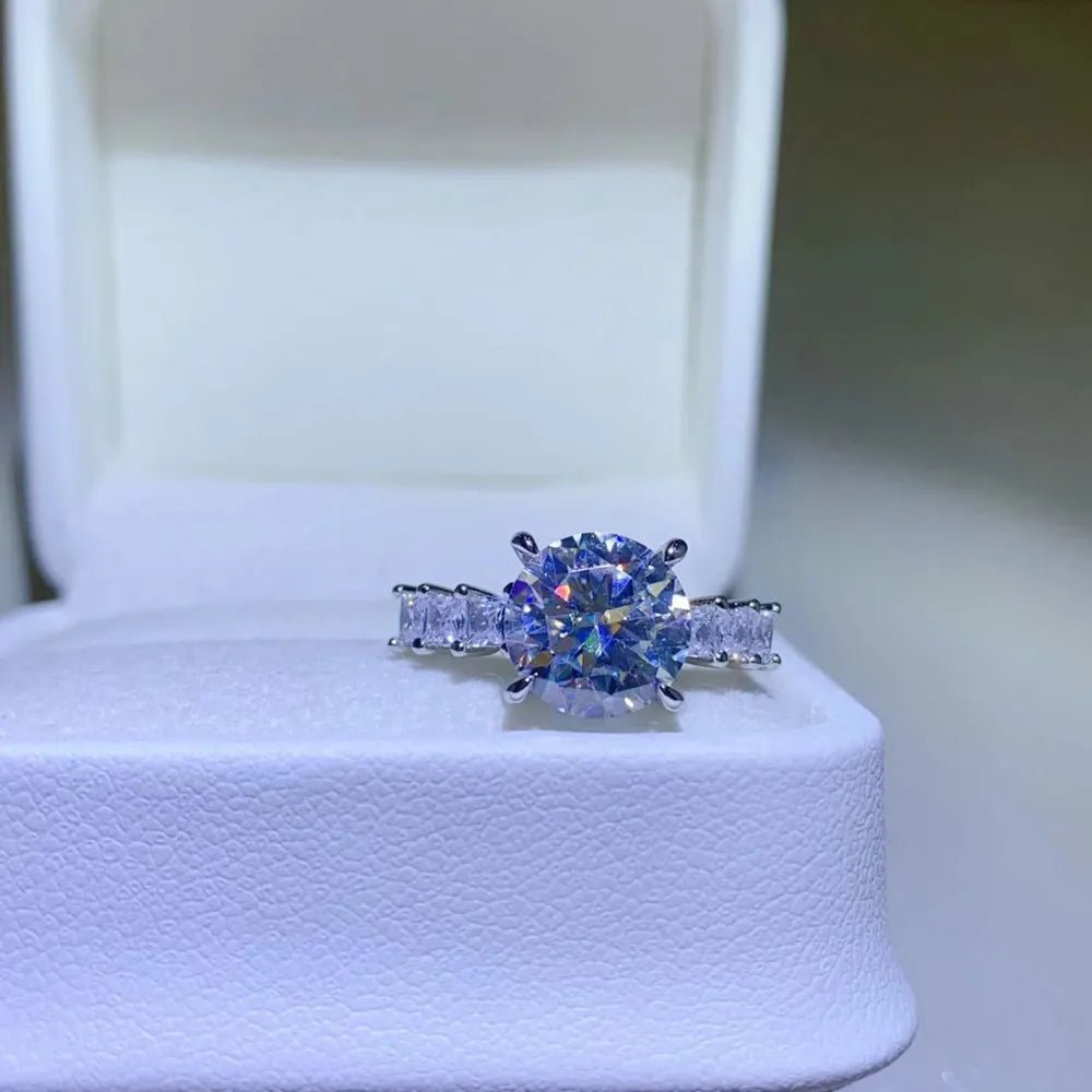 3 Carat Moissanite Sterling Silver Ring 925 For Elegant Sophistication And Timeless Style