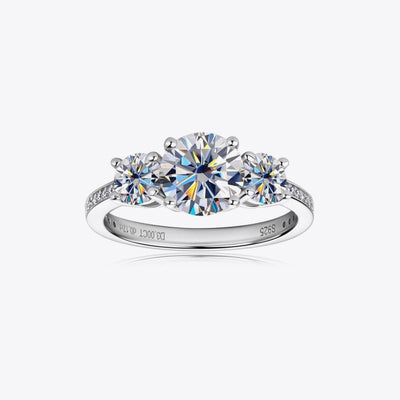 3 Carat Moissanite 925 Sterling Silver Ring for Elegance