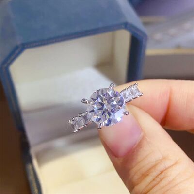 3 Carat Moissanite Sterling Silver Ring 925 For Elegant Sophistication And Timeless Style