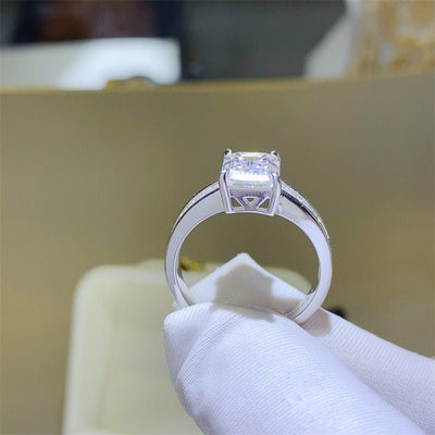 3 Carat Moissanite 925 Sterling Silver Ring for Elegance