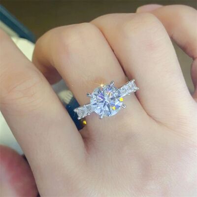 3 Carat Moissanite Sterling Silver Ring 925 For Elegant Sophistication And Timeless Style