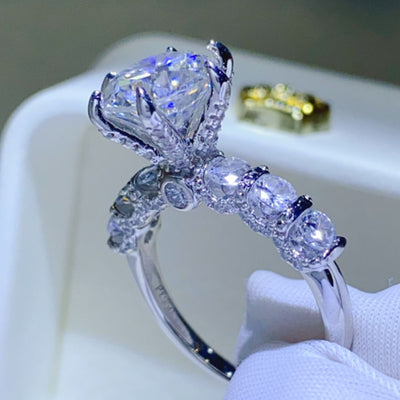 3 Carat Moissanite 925 Sterling Silver Ring for Elegance