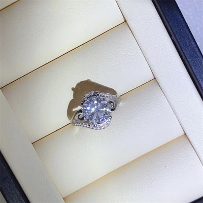 3 Carat Moissanite 925 Sterling Silver Ring for Elegance