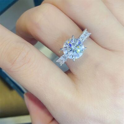 3 Carat Moissanite Sterling Silver Ring 925 For Elegant Sophistication And Timeless Style