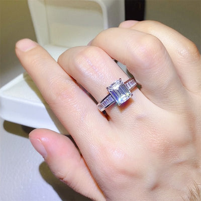 3 Carat Moissanite 925 Sterling Silver Ring for Elegance