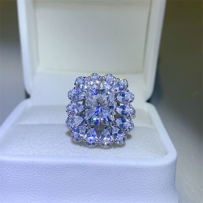 3 Carat Moissanite 925 Sterling Silver Ring for Women
