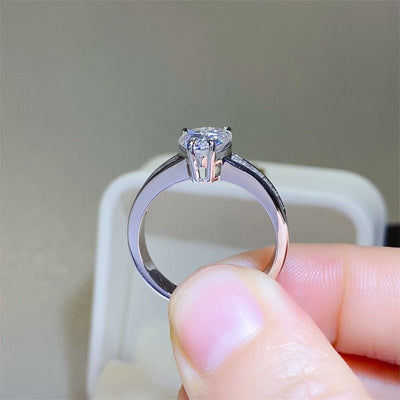 3 Carat Moissanite 925 Sterling Silver Ring For Elegance