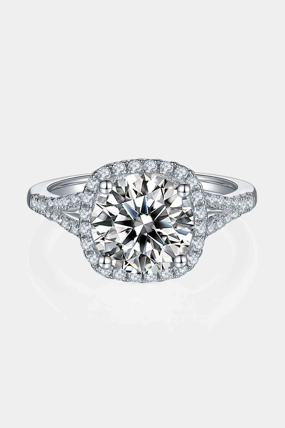 3 Carat Moissanite Halo Ring