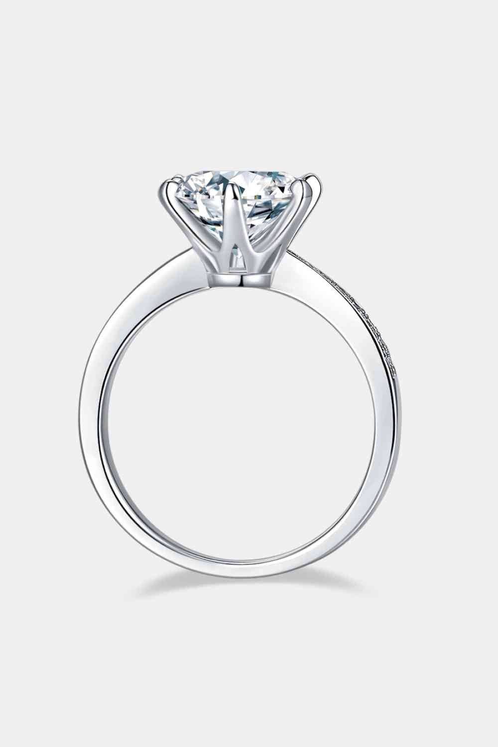 Elegant 3 Carat Moissanite Side Stone Ring for You