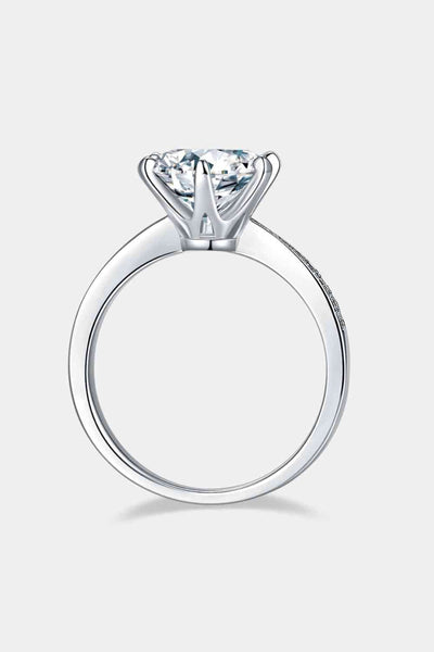 Elegant 3 Carat Moissanite Side Stone Ring for You