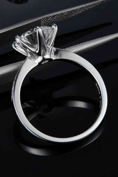Elegant 3 Carat Moissanite Side Stone Ring for You