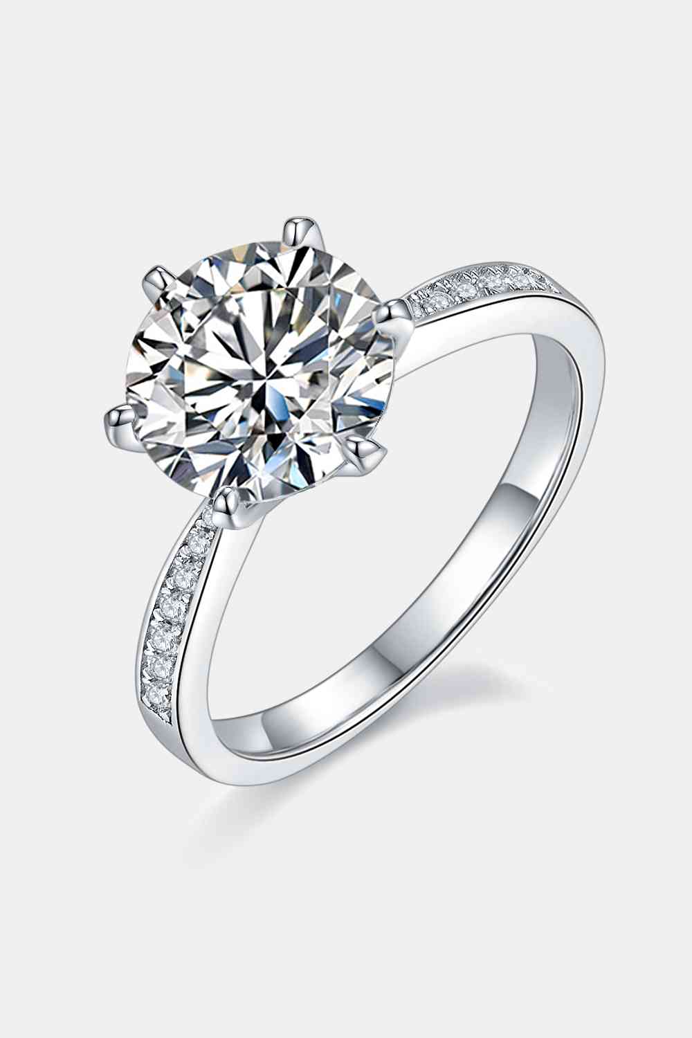 Elegant 3 Carat Moissanite Side Stone Ring for You