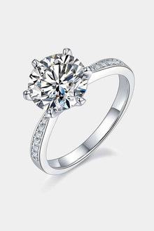 Elegant 3 Carat Moissanite Side Stone Ring for You