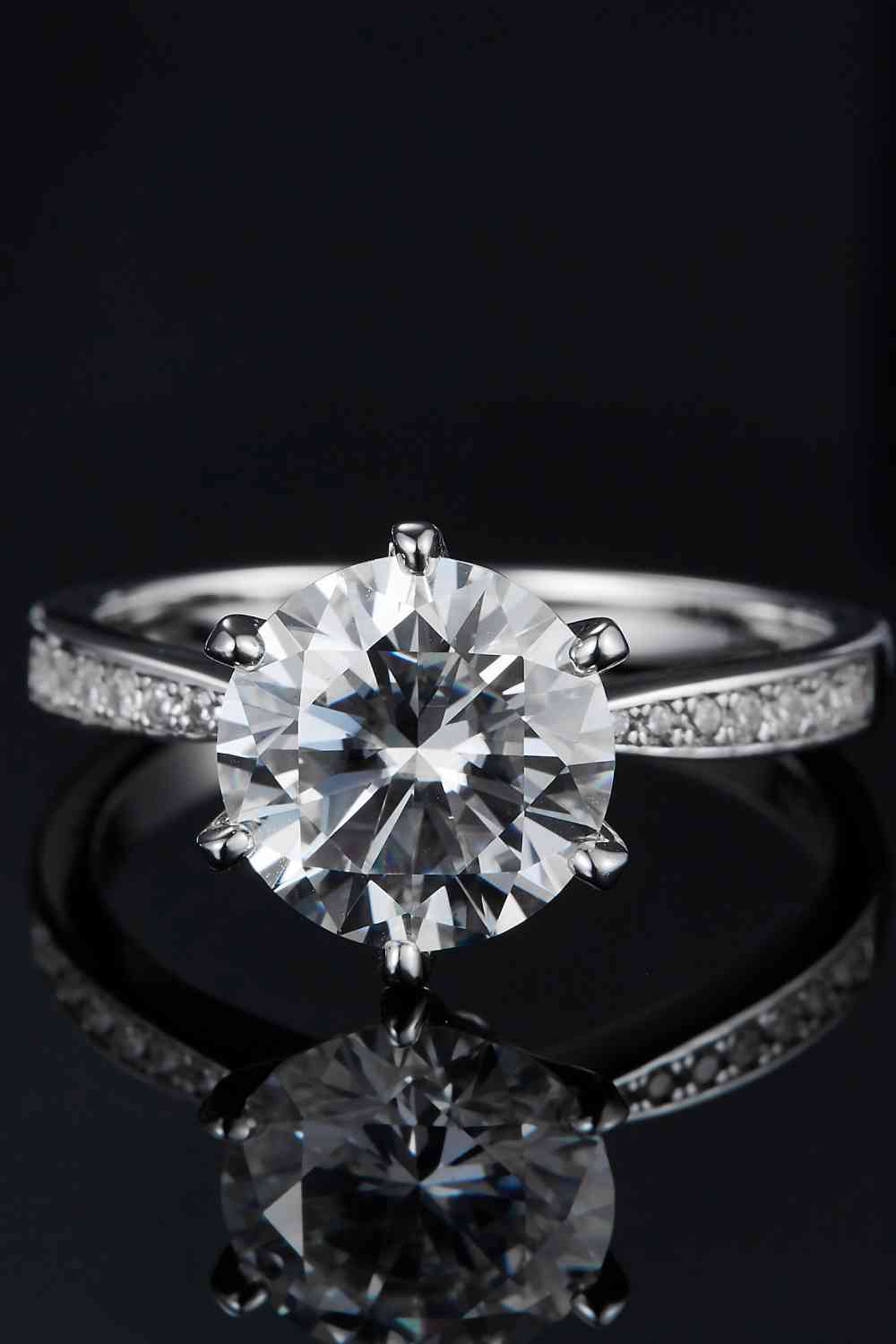 Elegant 3 Carat Moissanite Side Stone Ring for You