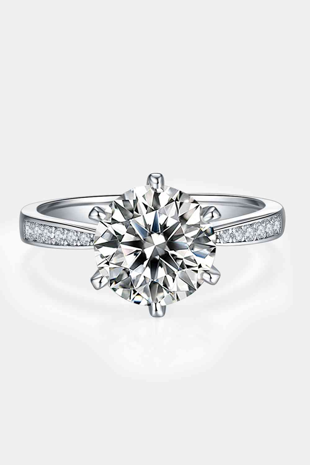 Elegant 3 Carat Moissanite Side Stone Ring for You