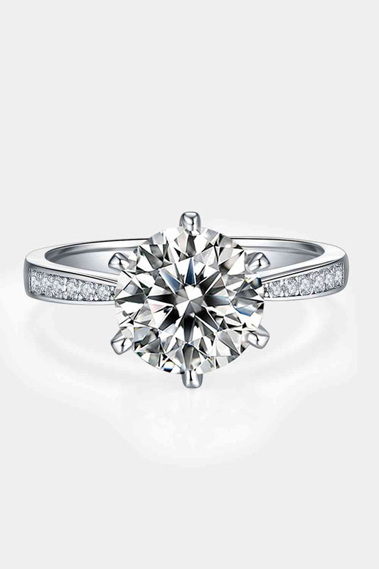 Elegant 3 Carat Moissanite Side Stone Ring for You