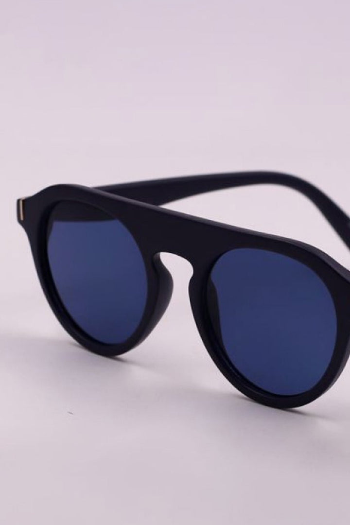 Trendy Round Polycarbonate Full Rim Sunglasses Set