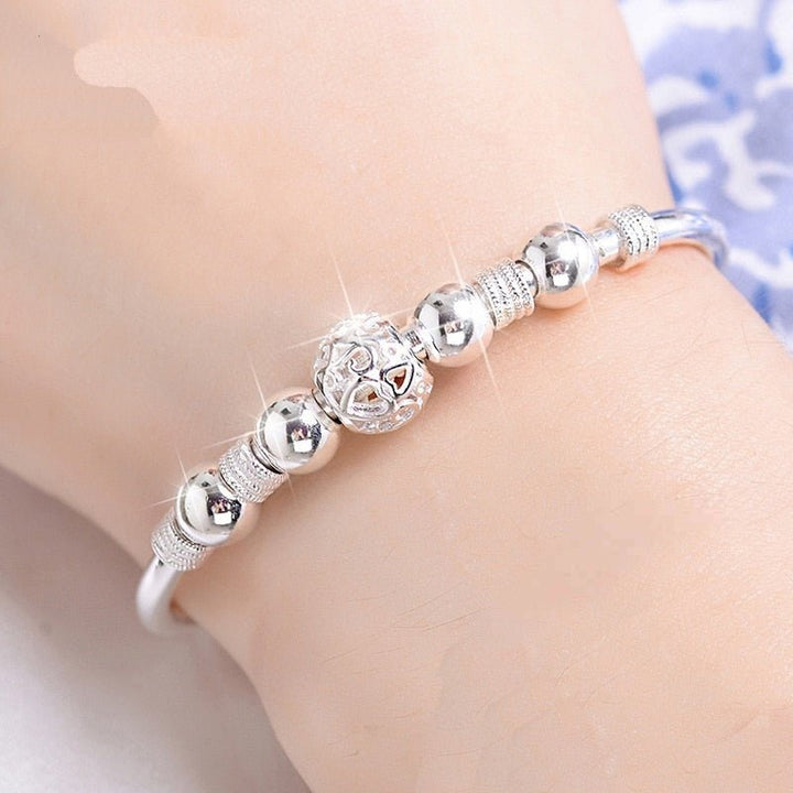 3 Style New 925 sterling silver Lucky Charm Bracelet Cuff Bracelets For Women Bangles Fashion Jewelry Pulseira
