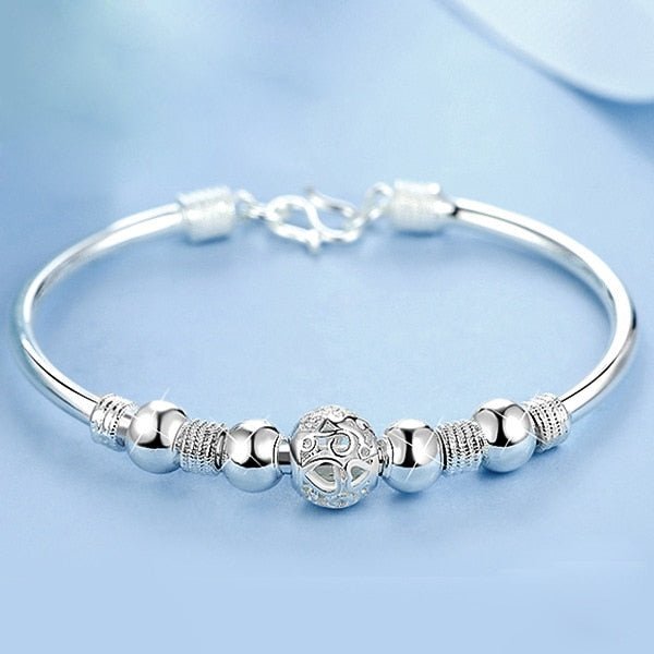 3 Style New 925 Sterling Silver Lucky Charm Bracelet Cuff
