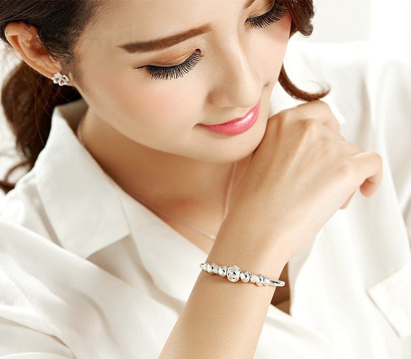 3 Style New 925 Sterling Silver Lucky Charm Bracelet Cuff