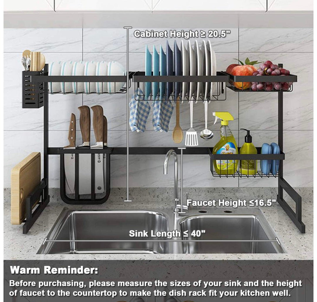 30” to 40” Stainless Steel Dish Rack - Ruth Envision