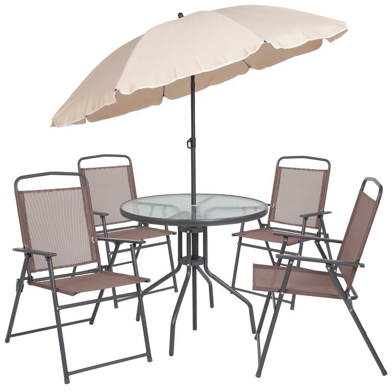 31.25'' Long Dining Set with Umbrella - Ruth Envision
