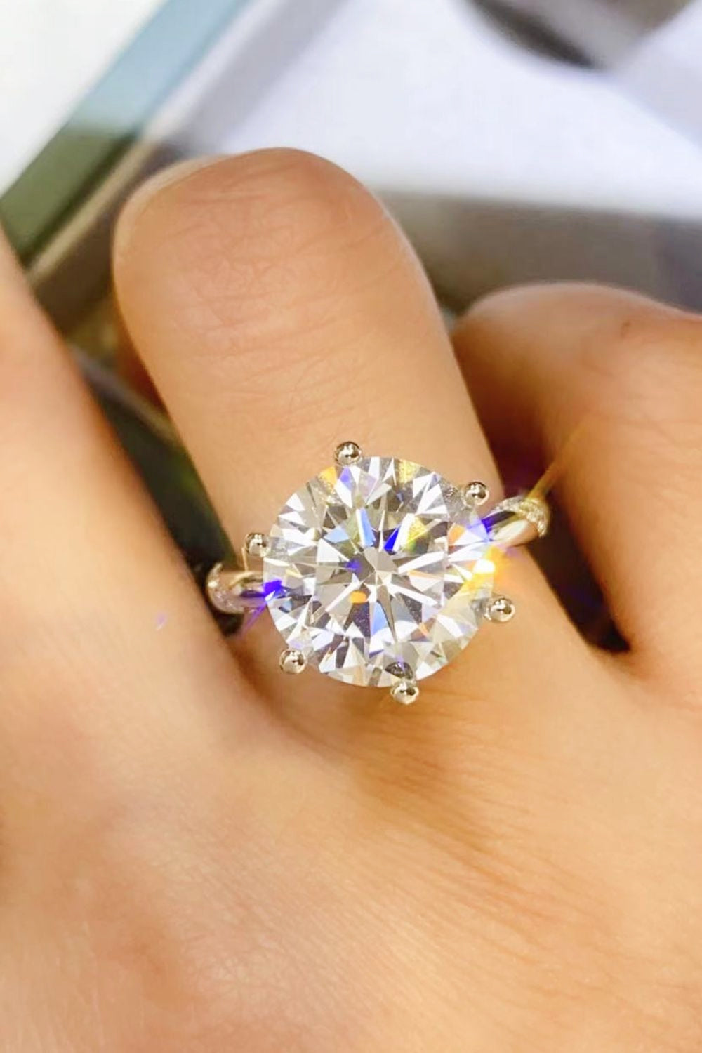 5 Carat Moissanite 6-Prong Ring for Elegant Style