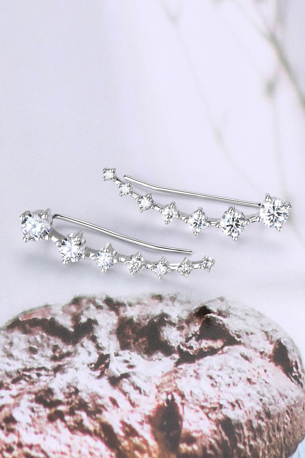 1.9 Carat Moissanite 925 Sterling Silver Earrings Set