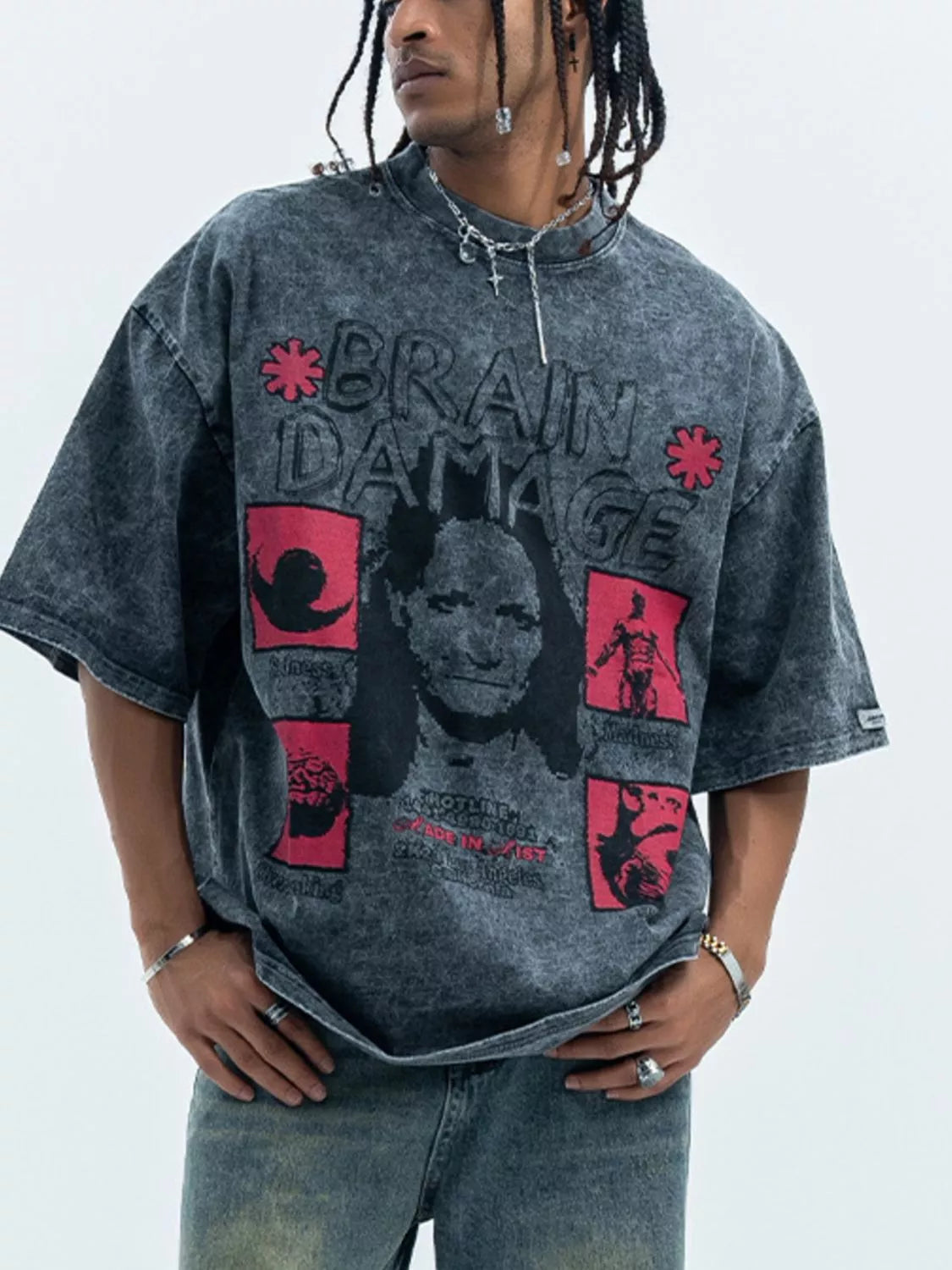 Men's Graphic Round Neck Half Sleeve T-Shirt