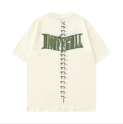 Embroidered Skeleton Graphic Tee for Men Trendy Style