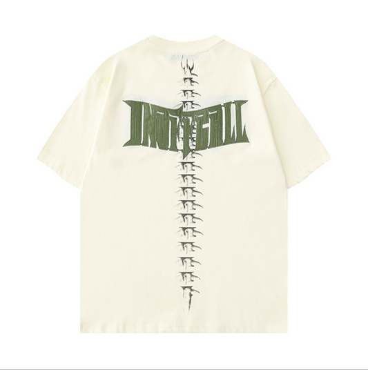 Embroidered Skeleton Graphic Tee for Men Trendy Style