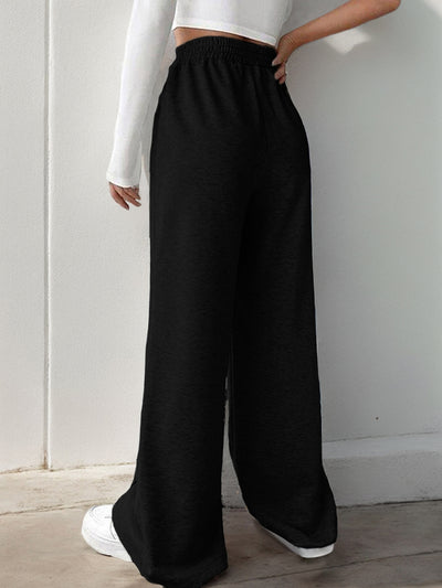 Elastic Waist Wide Leg Pants for Comfortable Chic Style