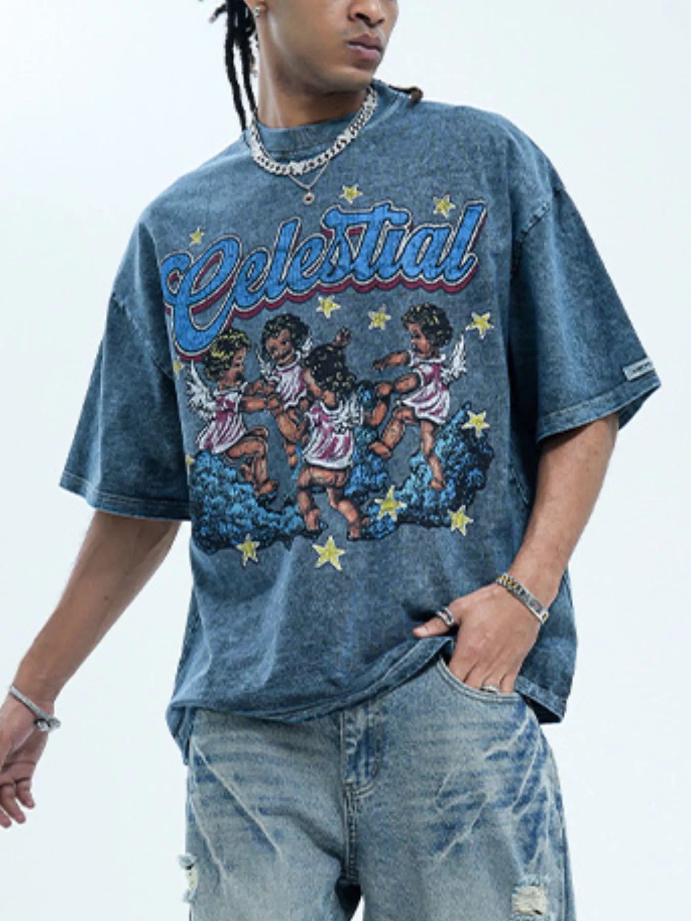 Men's Graphic Round Neck Half Sleeve T-Shirt