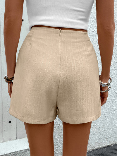 Chic High Waist Zipper Shorts with Functional Pockets Fashion