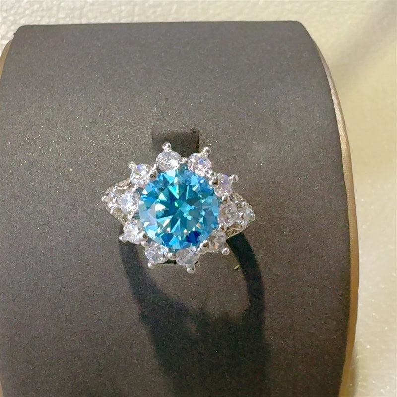 3 Carat Moissanite Zircon 925 Sterling Silver Ring Elegance
